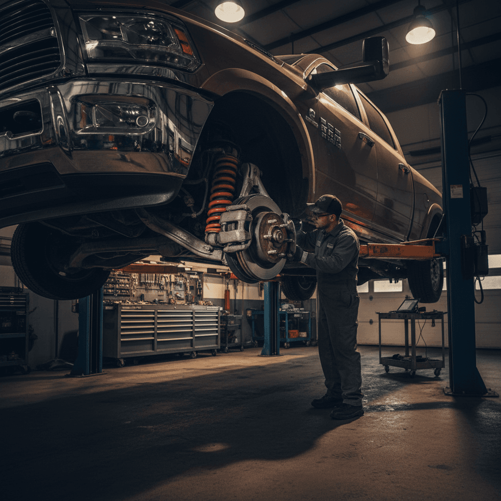 Fleet maintenance service on a Dodge Ram truck