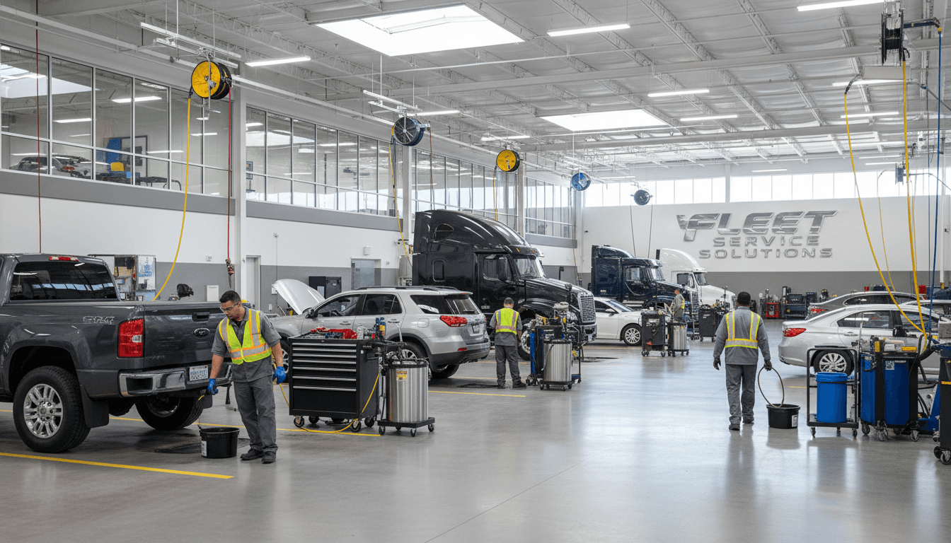 Commercial fleet vehicles in service at Advisor Fil